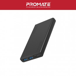Promate BOLT-10 Compact Smart Charging Power Bank with Dual USB Output