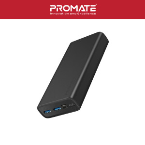 Promate BOLT-20 Compact Smart Charging Power Bank with Dual USB Output