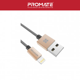Promate LinkMate-LTF Premium Metallic Charge and Sync Cable with Lightning Connector