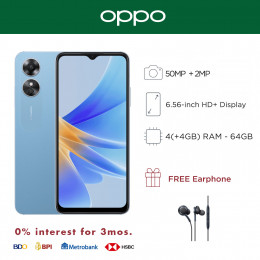 Oppo A17 6.56-inch Mobile Phone with 4(+4GB) Extended RAM and 64GB of Storage