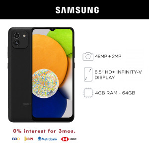 Samsung Galaxy A03 Mobile Phone 6.5-inch Screen 4GB RAM and 64GB Storage