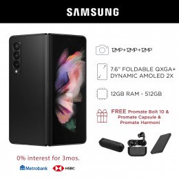 Samsung Galaxy Z Fold3 Mobile Phone 7.6-inch Screen 12GB RAM and 512GB Storage